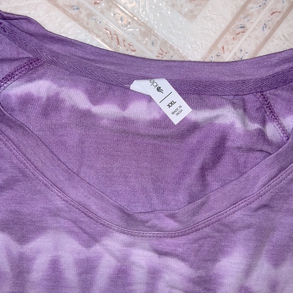 Lightweight Long Sleeve Crew Neck Shirt Women’s Size XXL Purple TieDye NEW - Picture 7 of 9